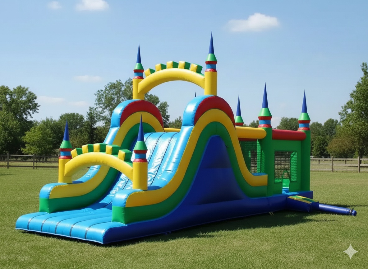 Půjčení, Skákací a prolézací hrad Duhová dráha XL