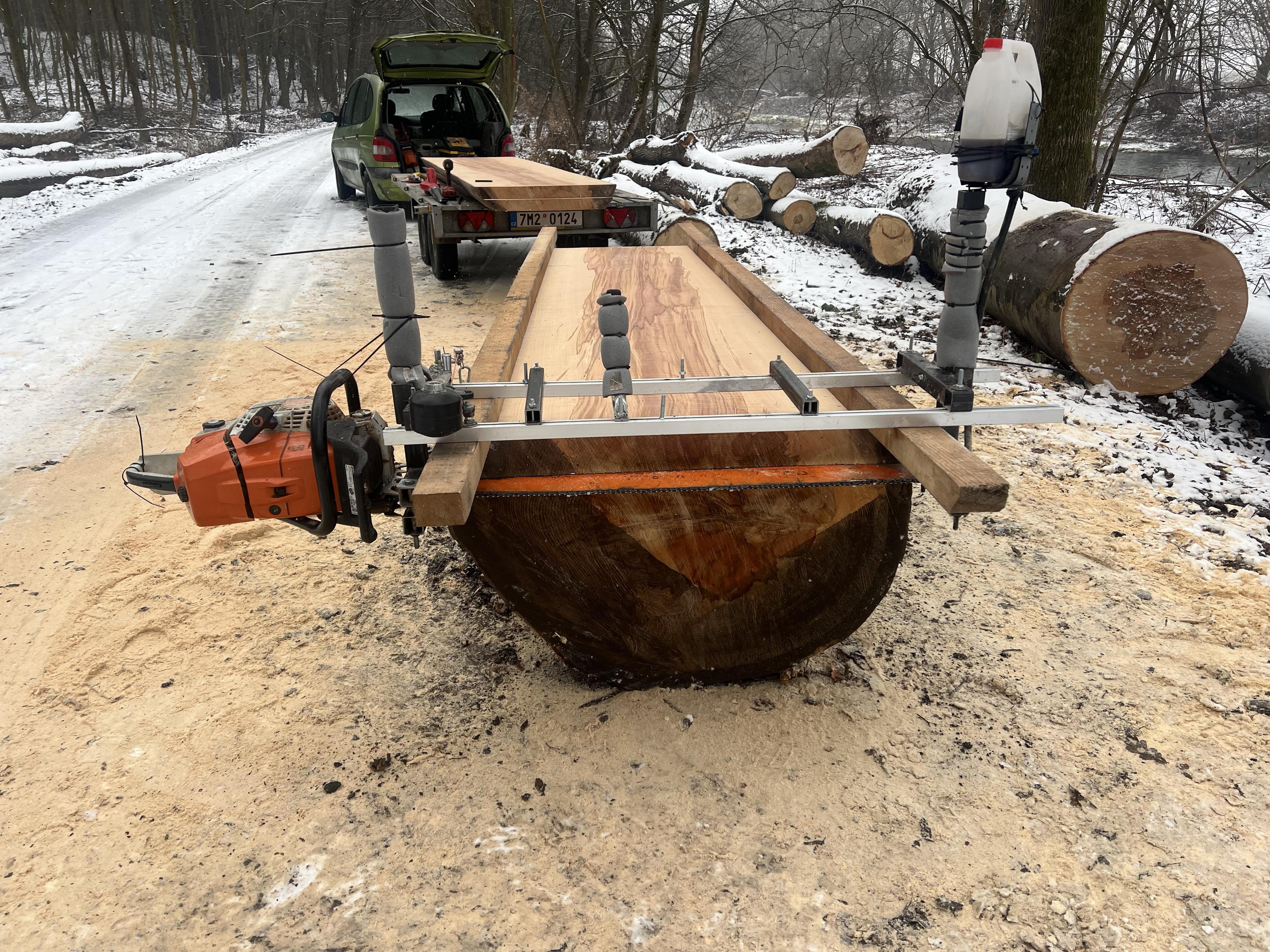 Mobilní pořez kulatiny