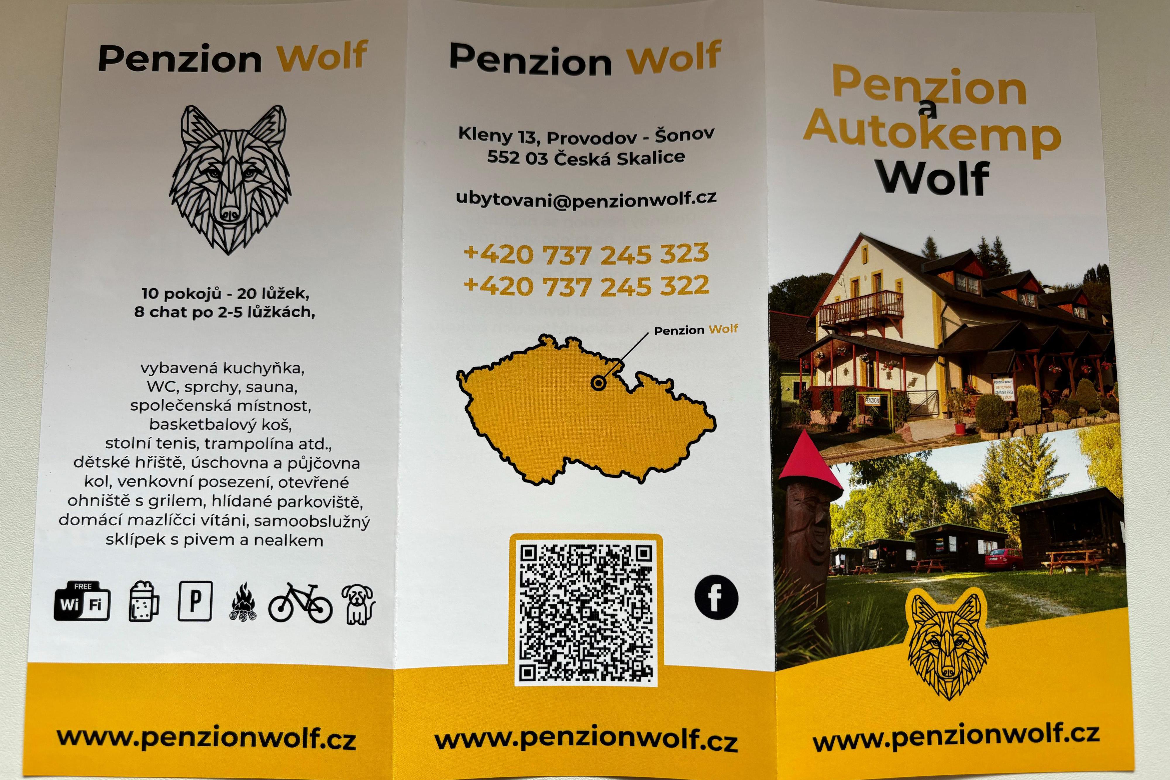 Prázdniny u vlka :-) vyberete si penzion nebo kemp