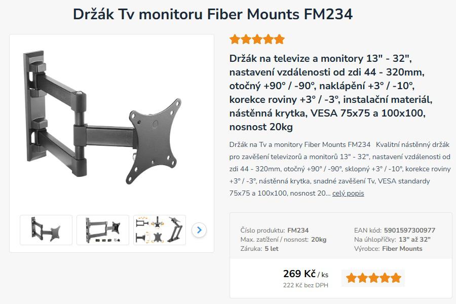 Držák Tv monitoru Fiber Mounts FM234