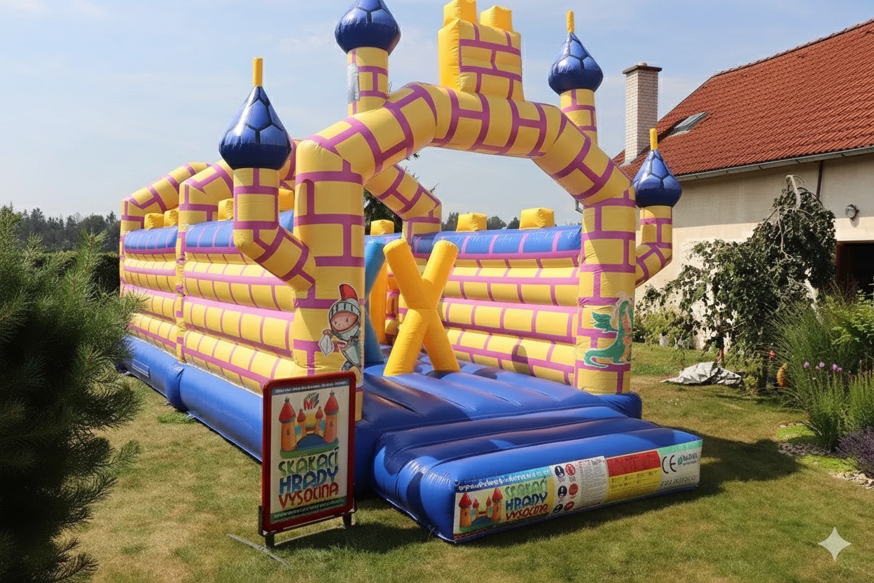 Nafukovací skákací hrad – Velký rytířský hrad maxi