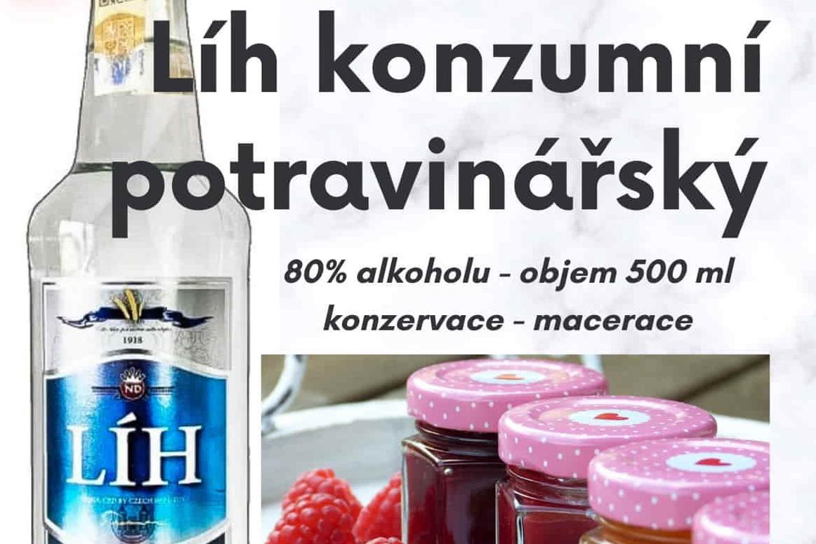 Jemný potravinářský konzumní líh 80% 500 ml