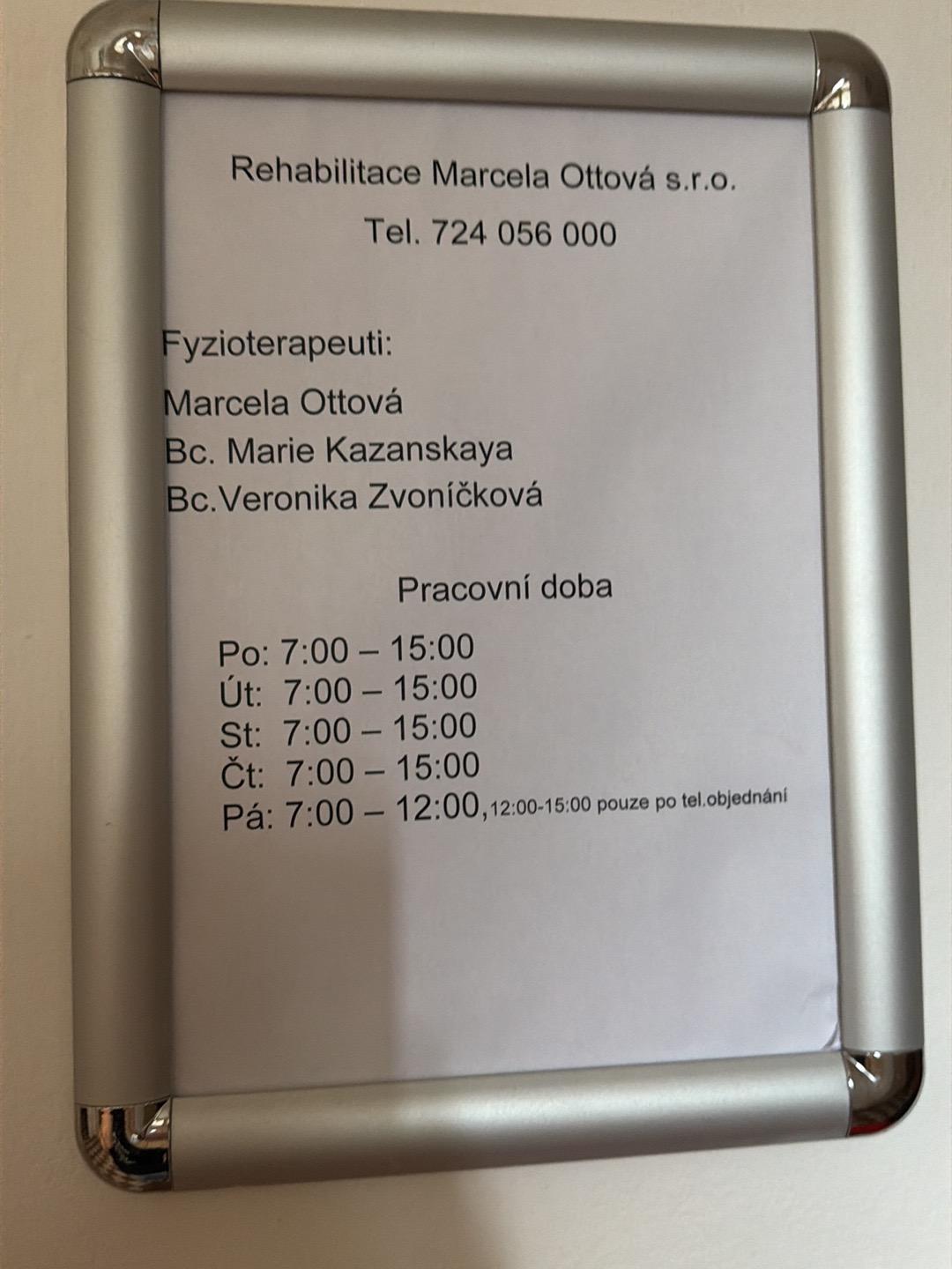 Rehabilitace Marcela Ottová, s.r.o.