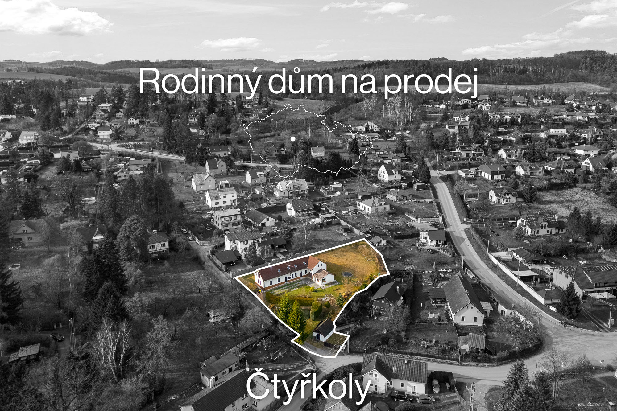 Prodej domu s velkým pozemkem POSÁZAVÍ, Čtyřkoly