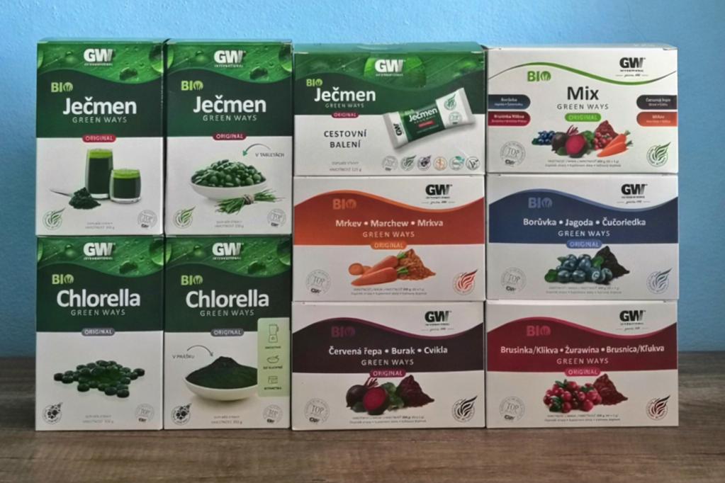 4 produkty Green Ways dle výběru à 900 Kč/kus