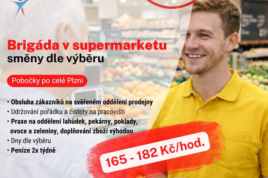 Brigáda v supermarketu | směny dle výběru