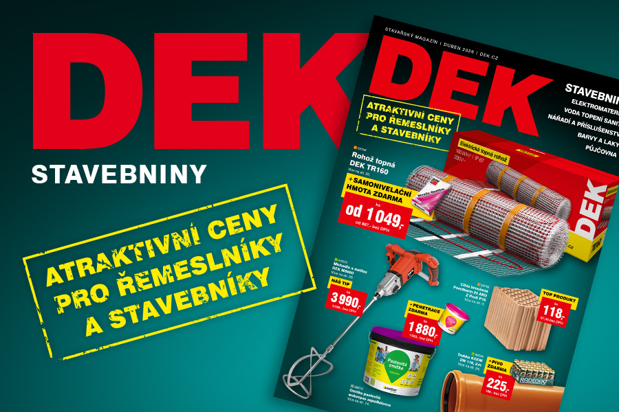 Dubnový Stavařský magazín DEK