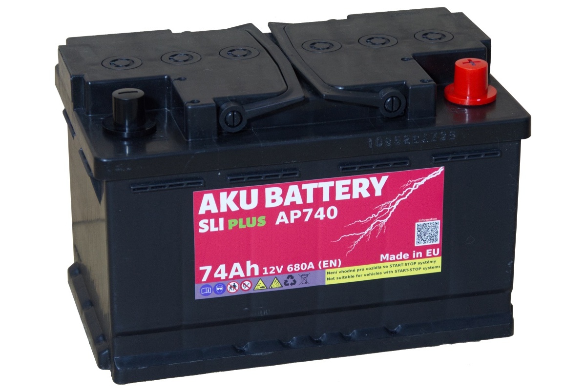 Autobaterie AKU SLI Plus 74Ah, 12V, AP740