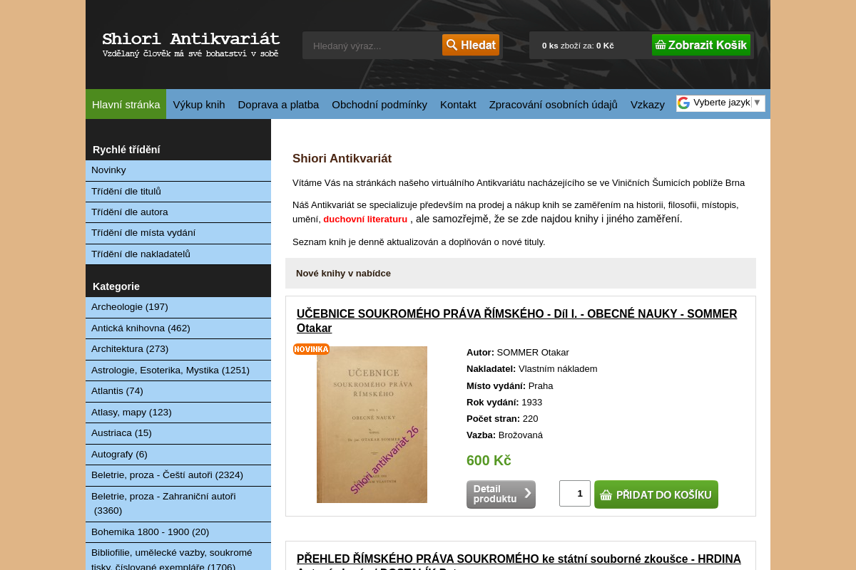 Shioriantikvariát.cz