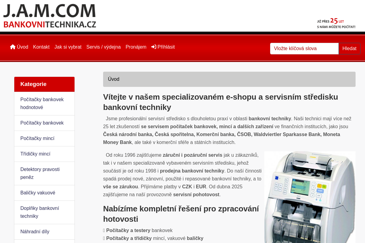 J.A.M.COM BANKOVNITECHNIKA.CZ