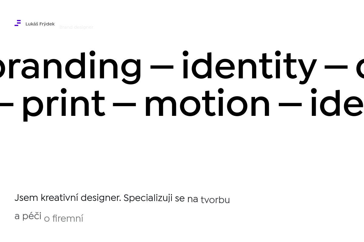 Lukáš Frýdek – Brand designer