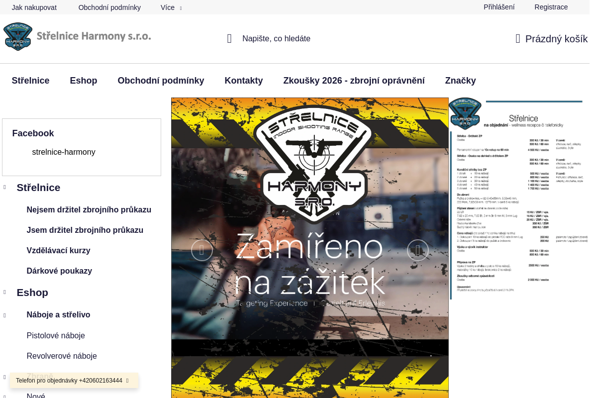 Střelnice Harmony s.r.o. - prodej zbraní a střeliva