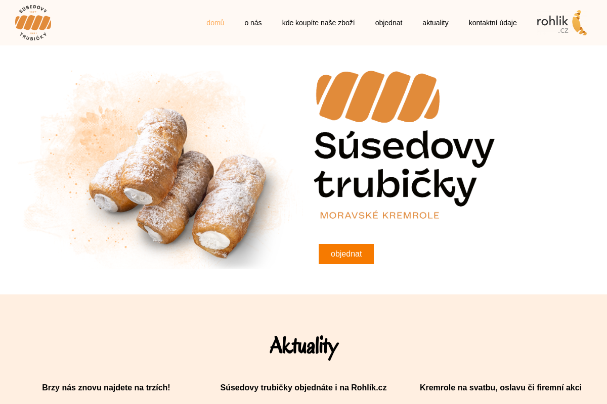 Súsedovy trubičky - moravské kremrole