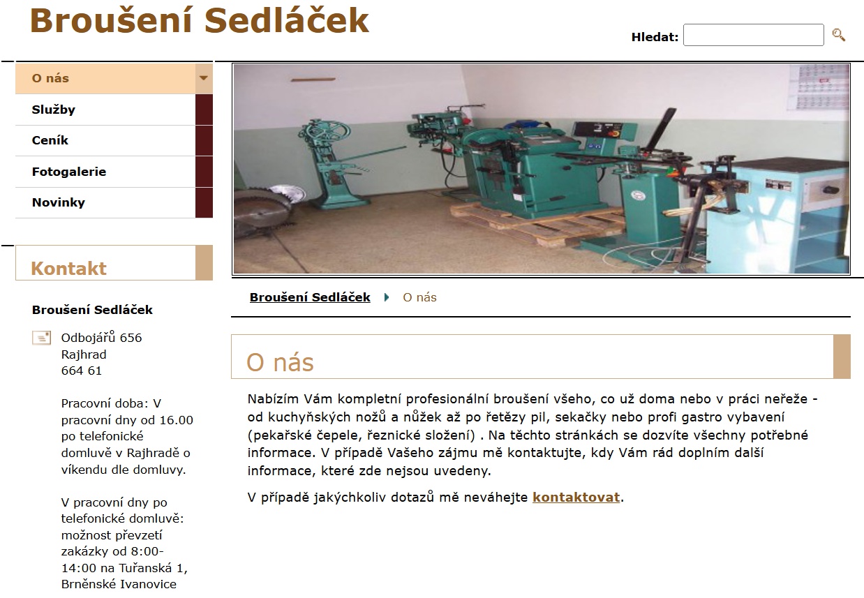 Broušení Sedláček foto 2