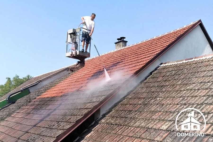 Čištění střech od mechů a lišejníků