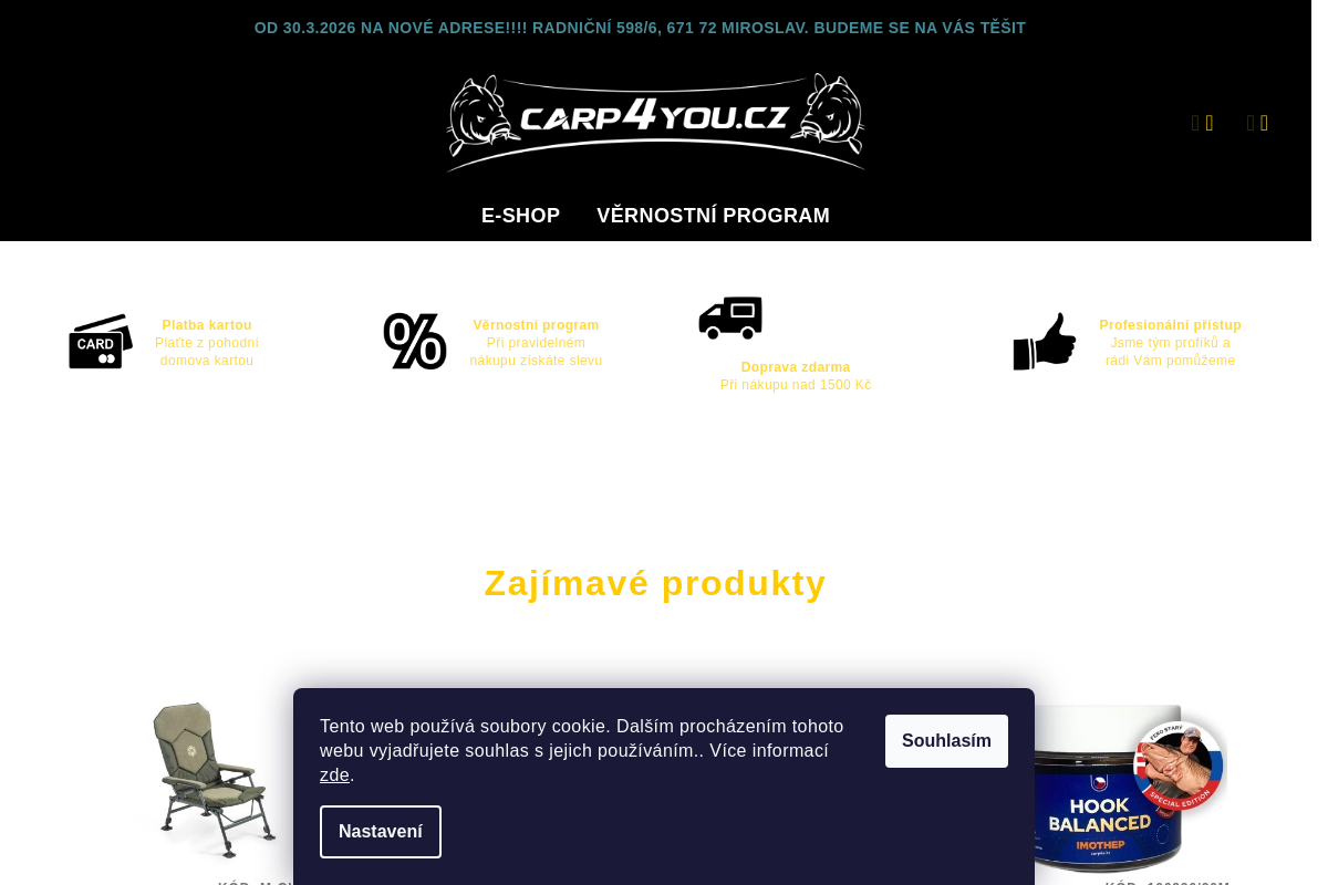 Rybářské potřeby Carp4You