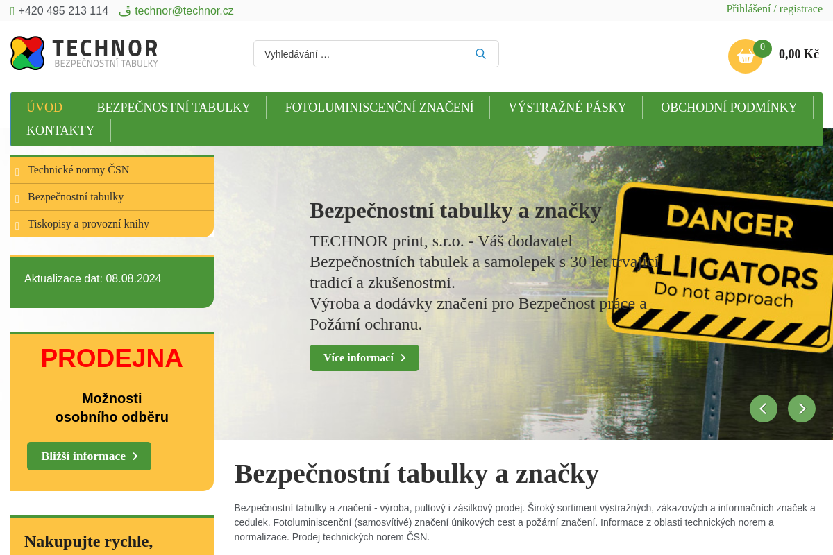 Bezpecnostni-tabulky.cz - e-shop