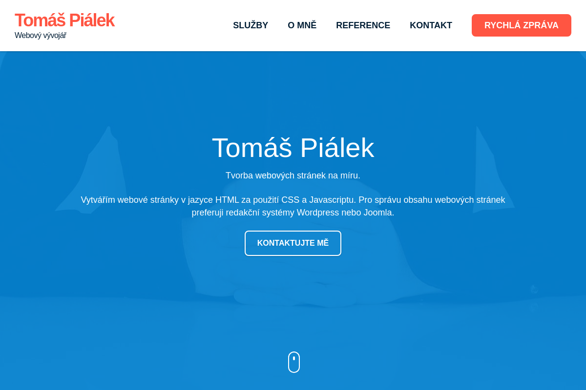 Tomáš Piálek - Webový vývojář