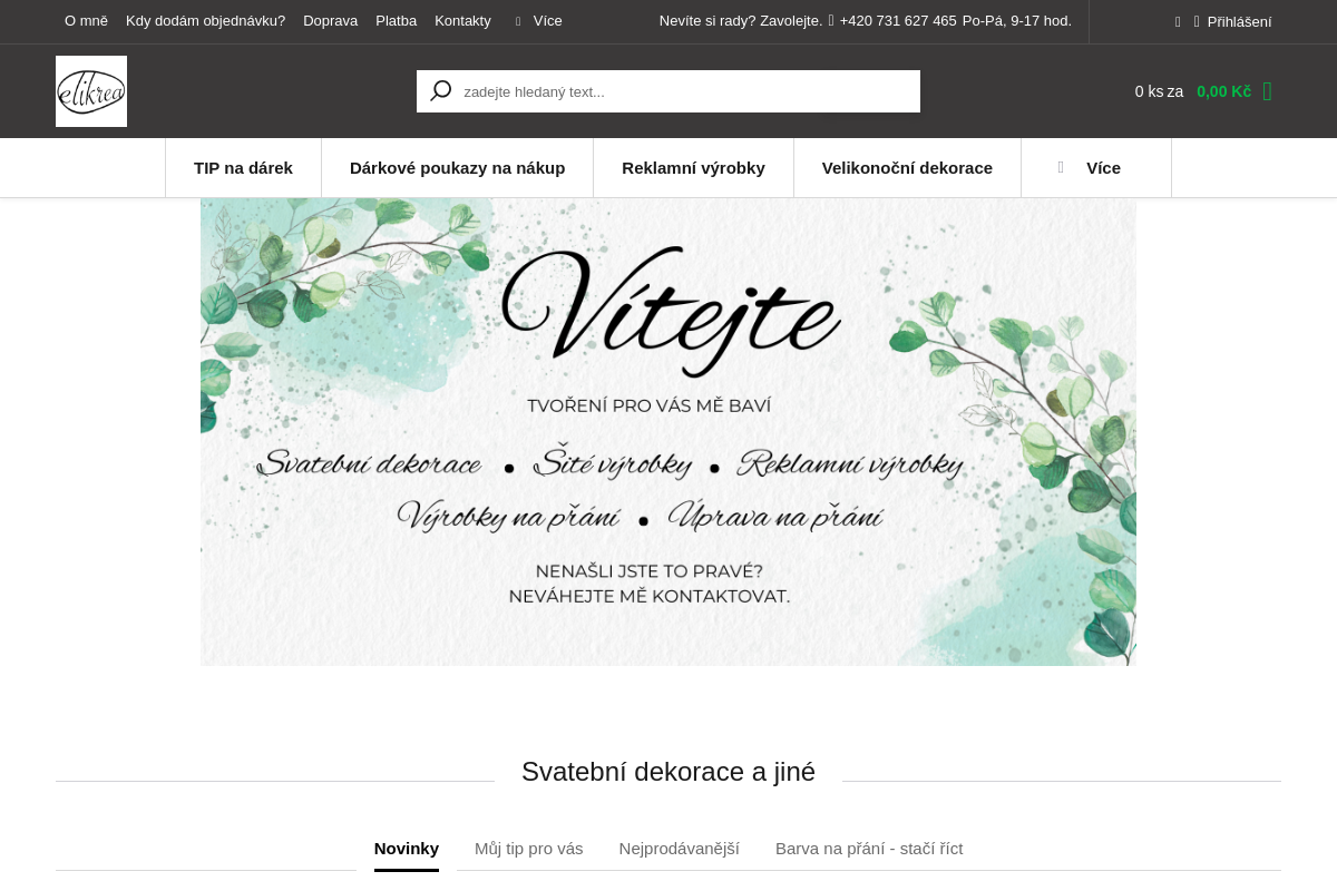 Elikrea - Tvořivá a šicí dílnička, svatební výzdoba