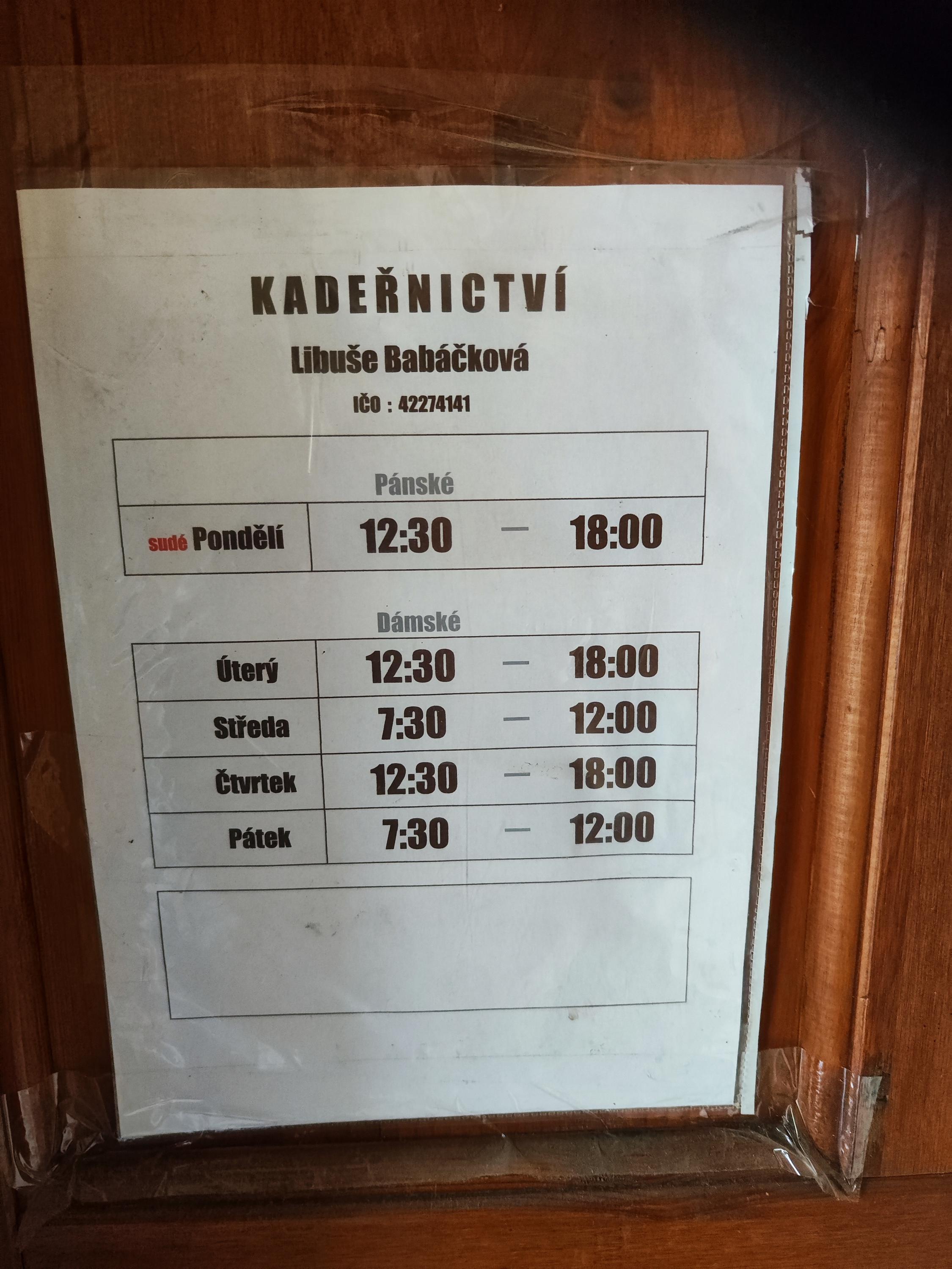 Libuše Babáčková - Kadeřnictví foto 1