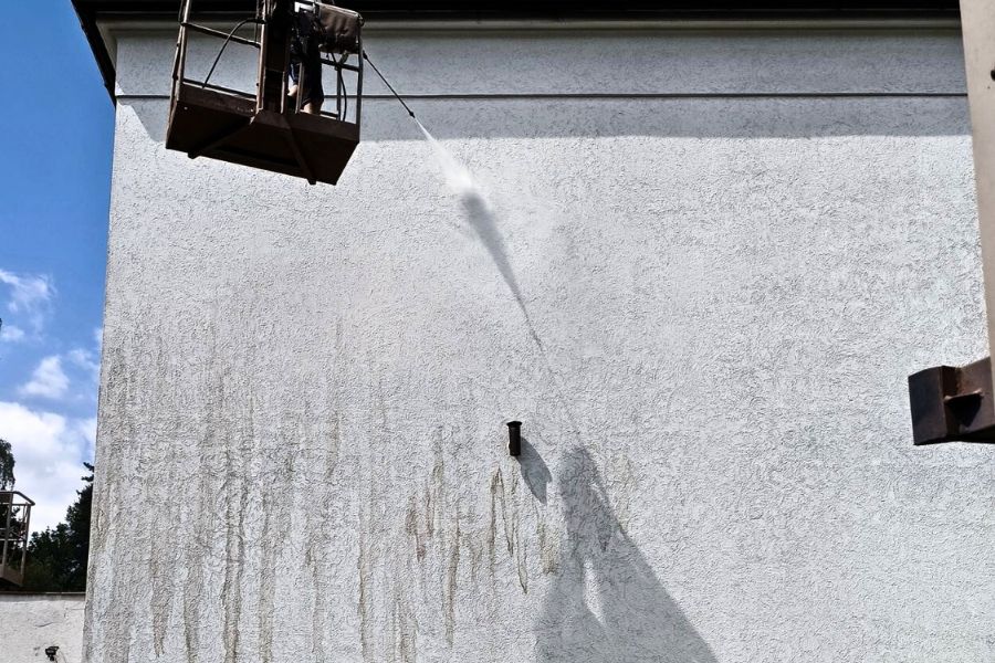 Čištění a mytí fasád, aplikace nanoimpregnace