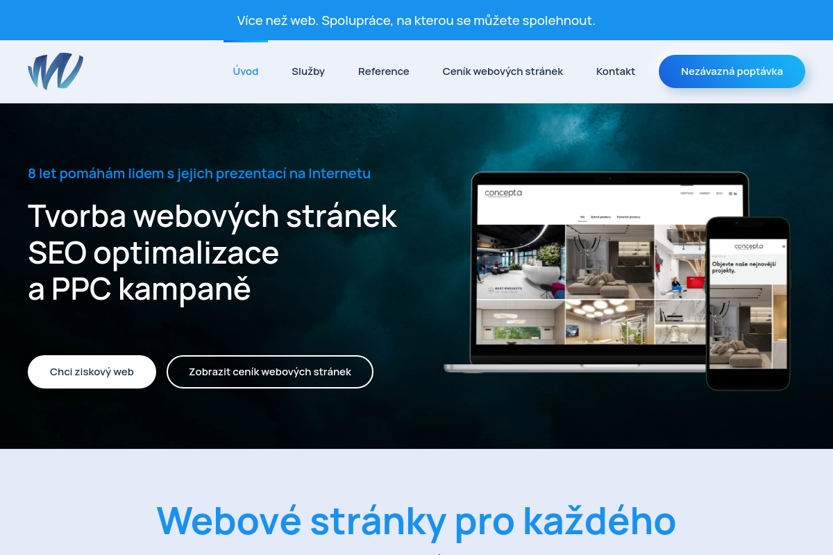 MějWeb - Tvorba webových stránek na míru