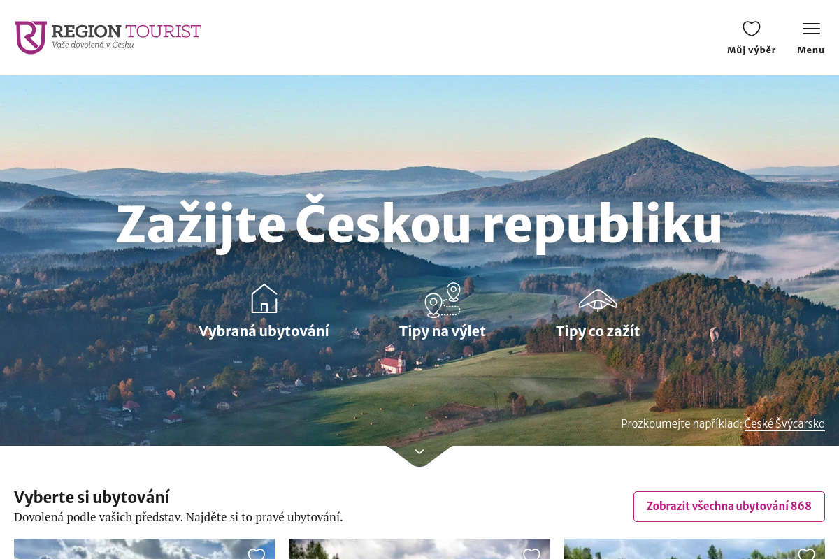 Regiontourist.cz - Vaše dovolená v Česku