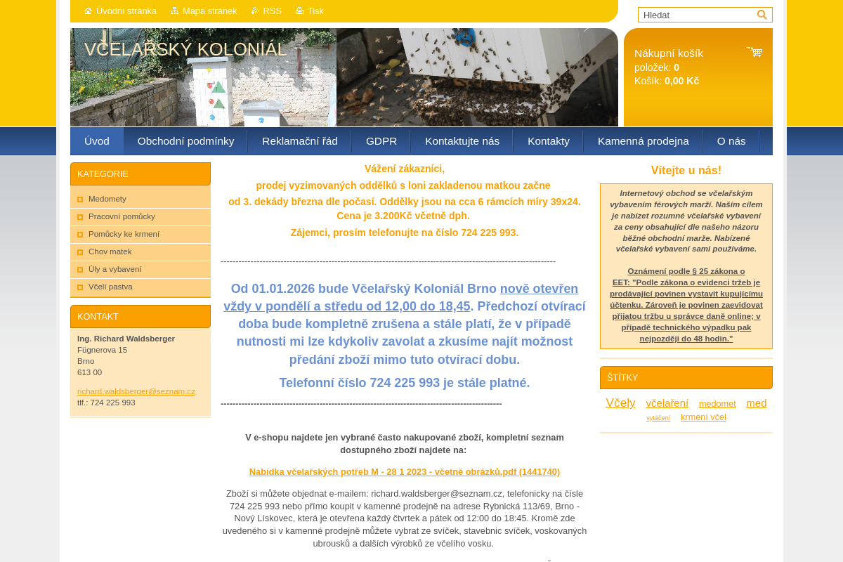 Ing. Richard Waldsberger - Včelařský koloniál