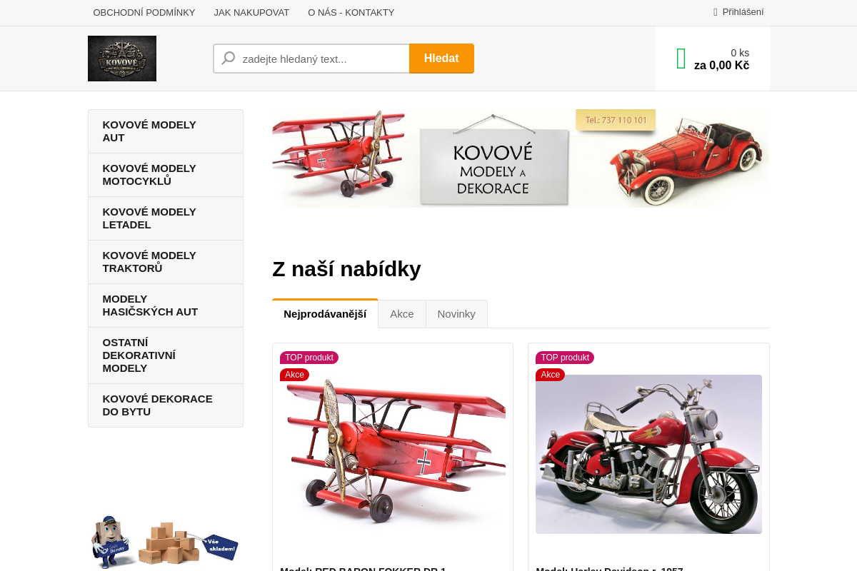 Kovove-modely-dekorace.cz