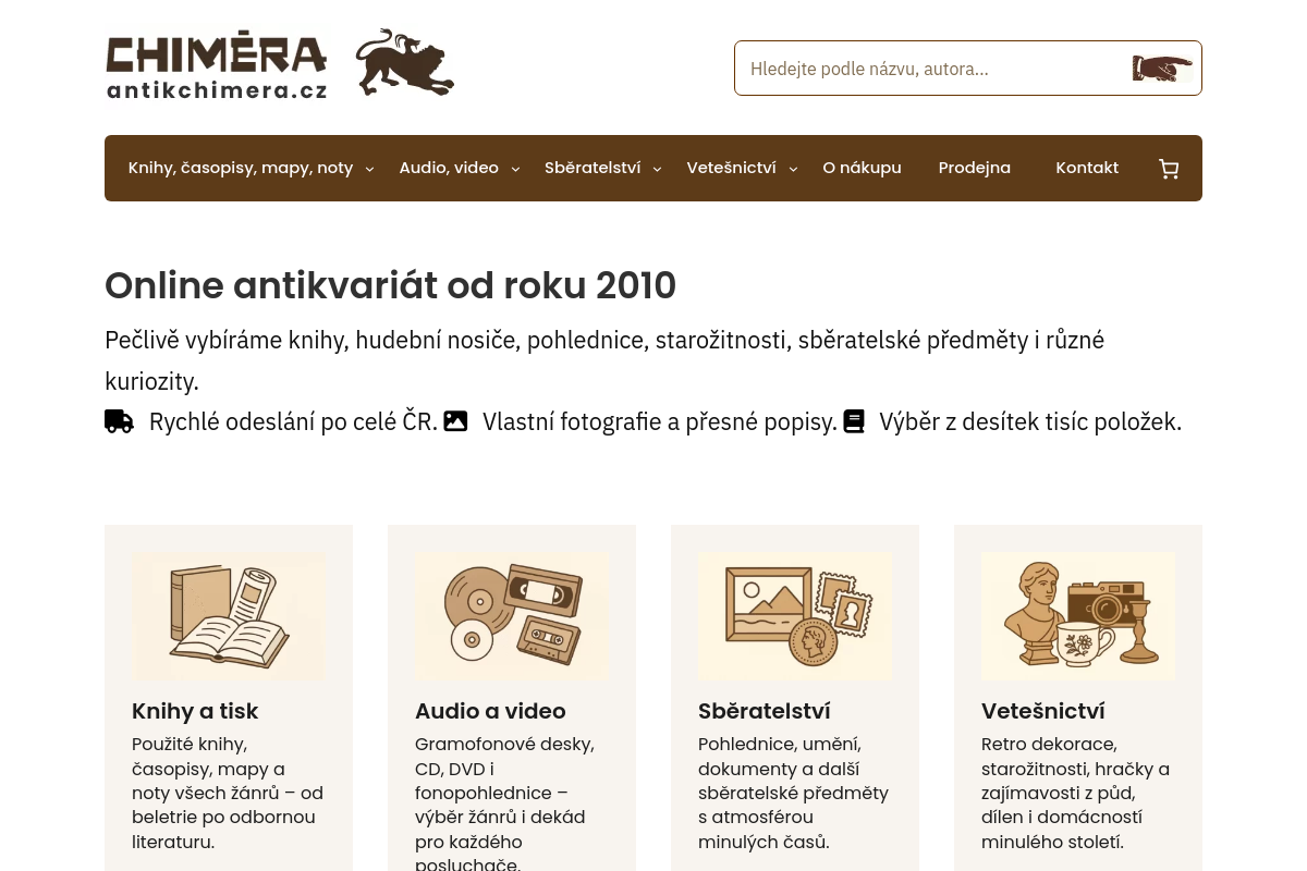 Antikvariát Chiméra - antikchimera.cz