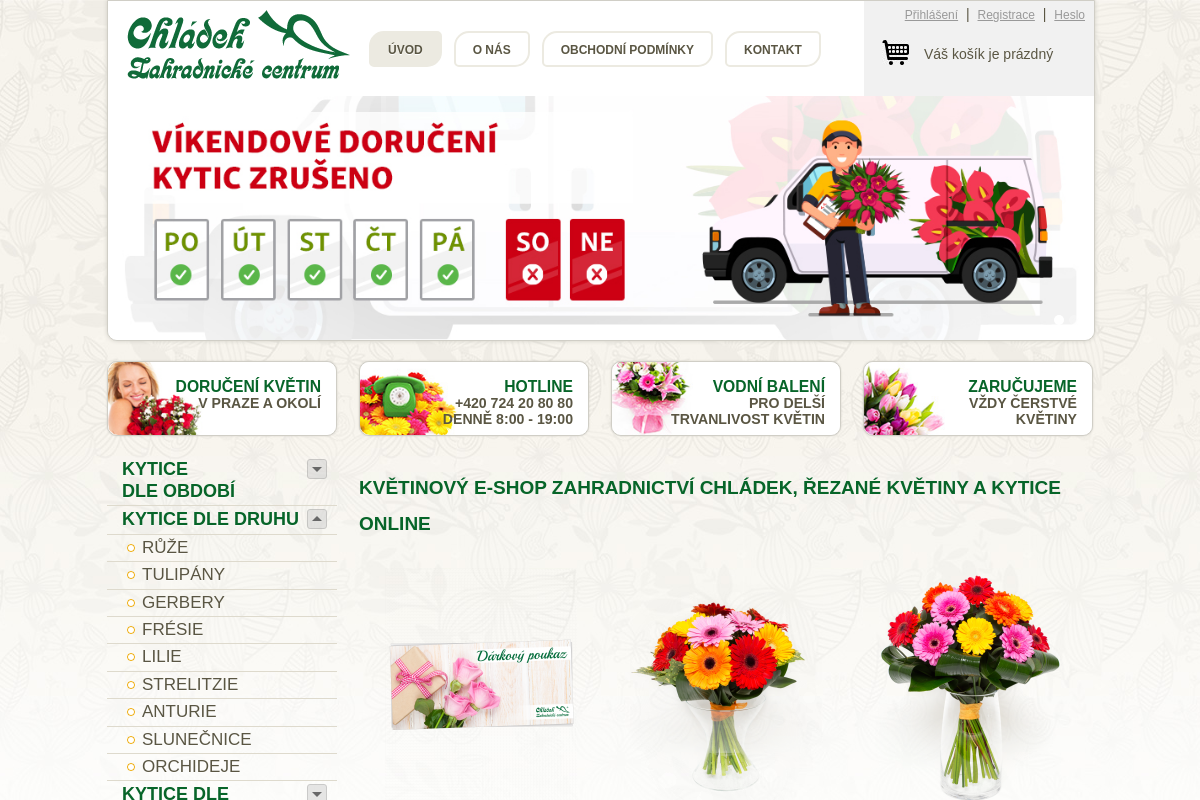 Květiny Chládek online