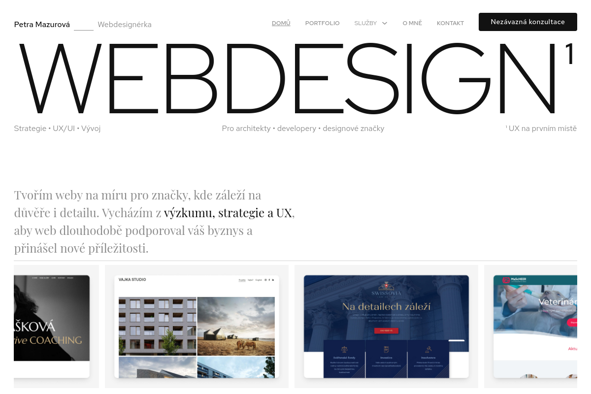 Petra Mazurová webdesigner