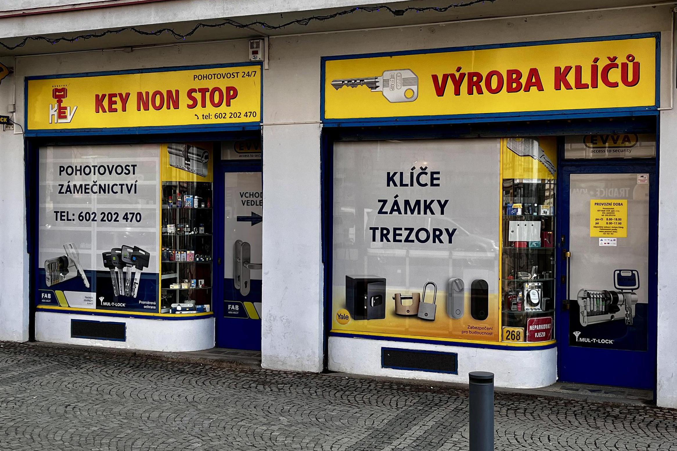 Výroba klíčů na počkání KEY NON STOP s.r.o