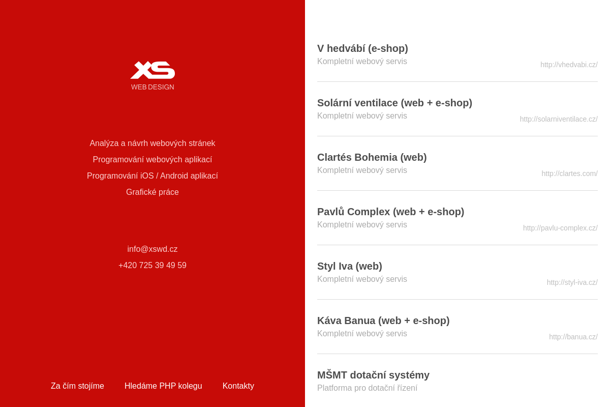 Tomáš Hnatovský - XS Web Design