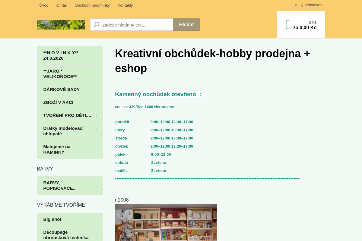 Kreativní obchůdek - hobby