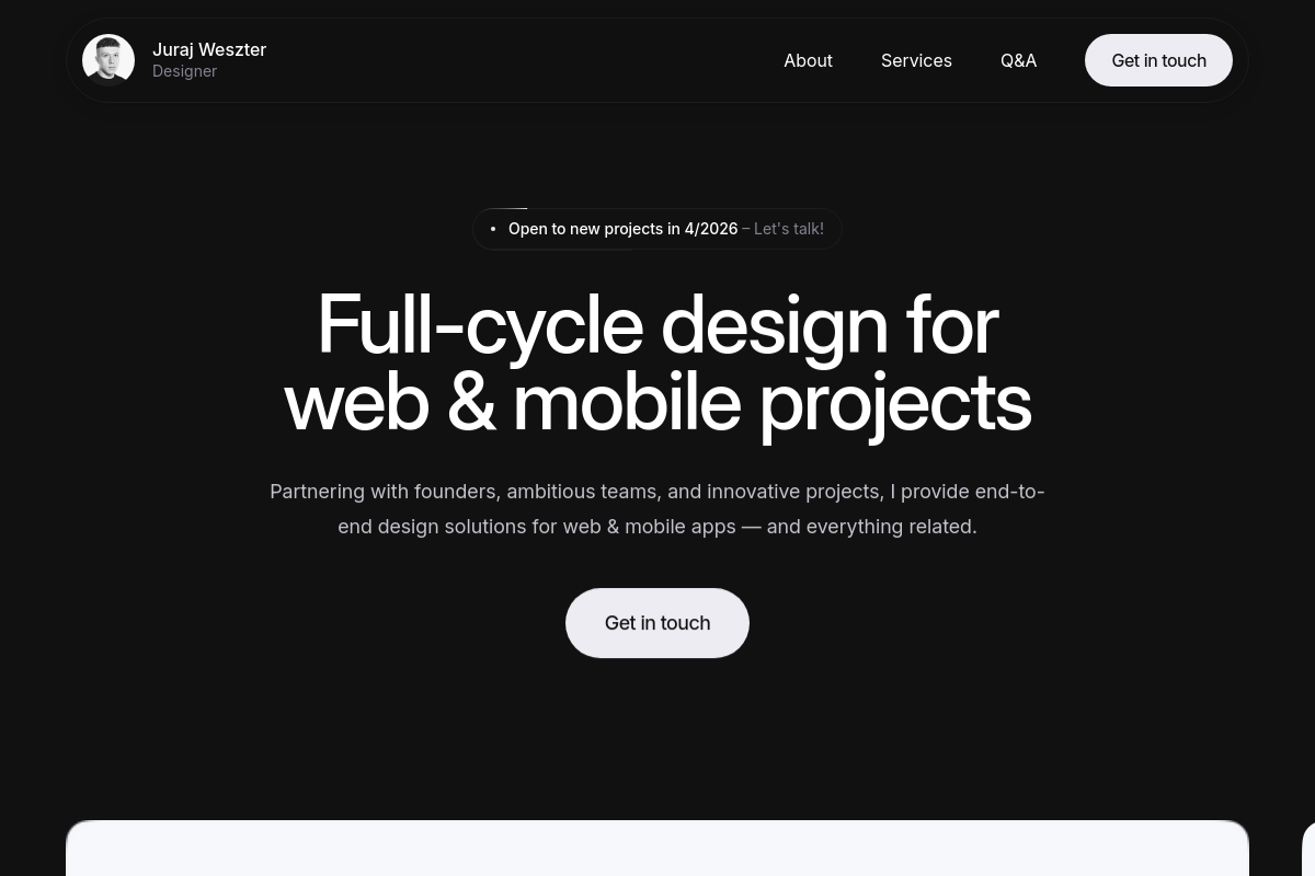 Ing. Juraj Weszter - UI/UX designer