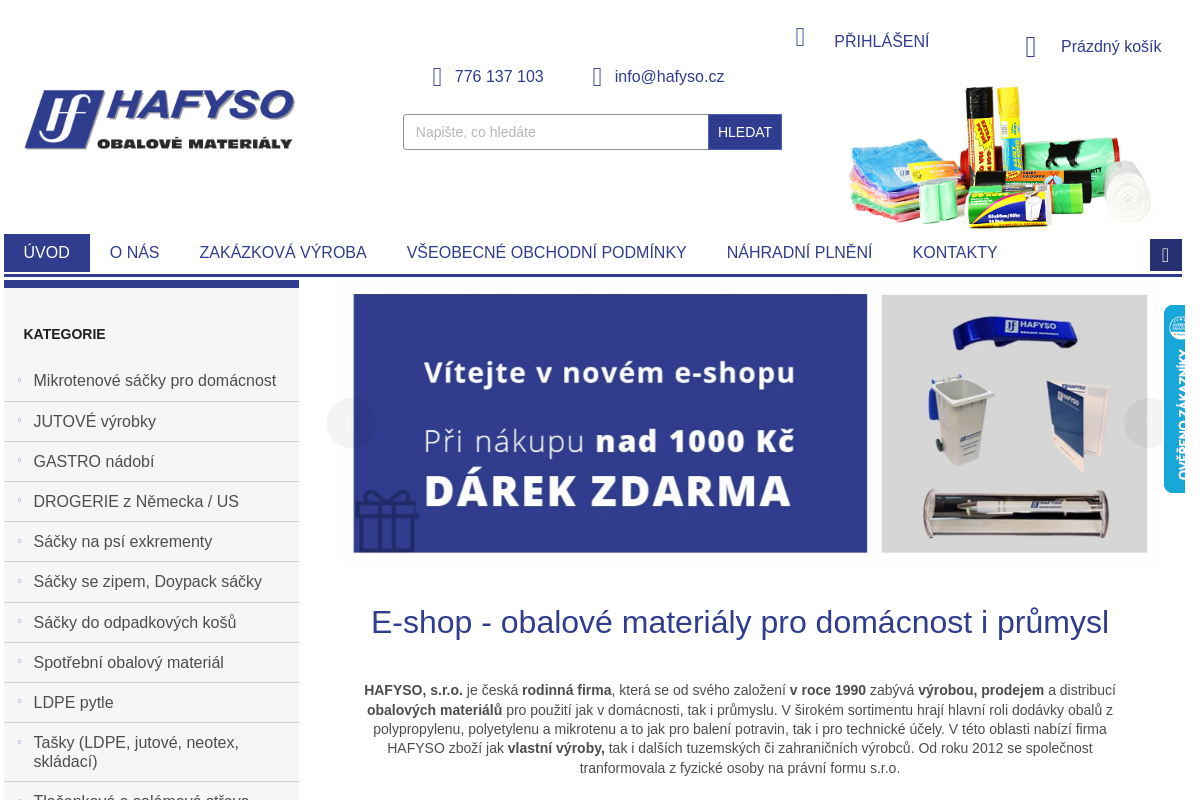 Hafyso - Obalové materiály