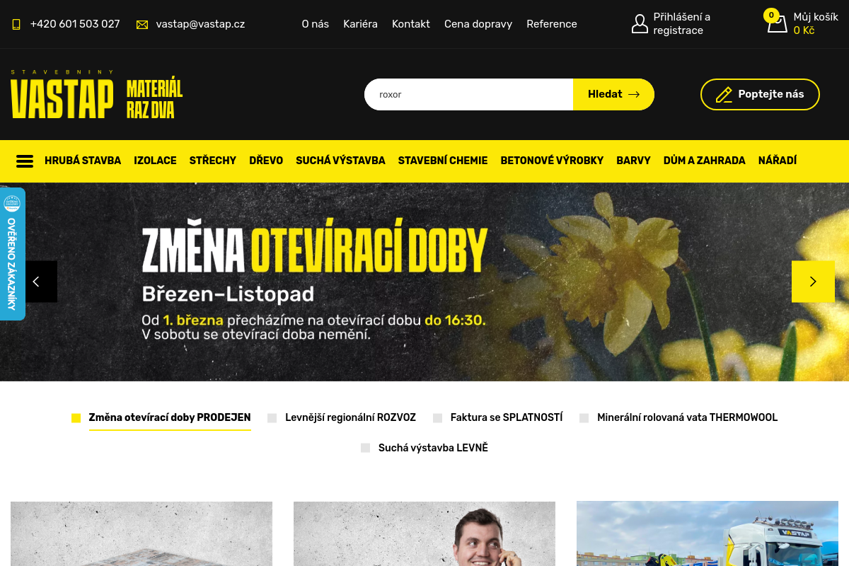 Stavebniny VASTAP Strání