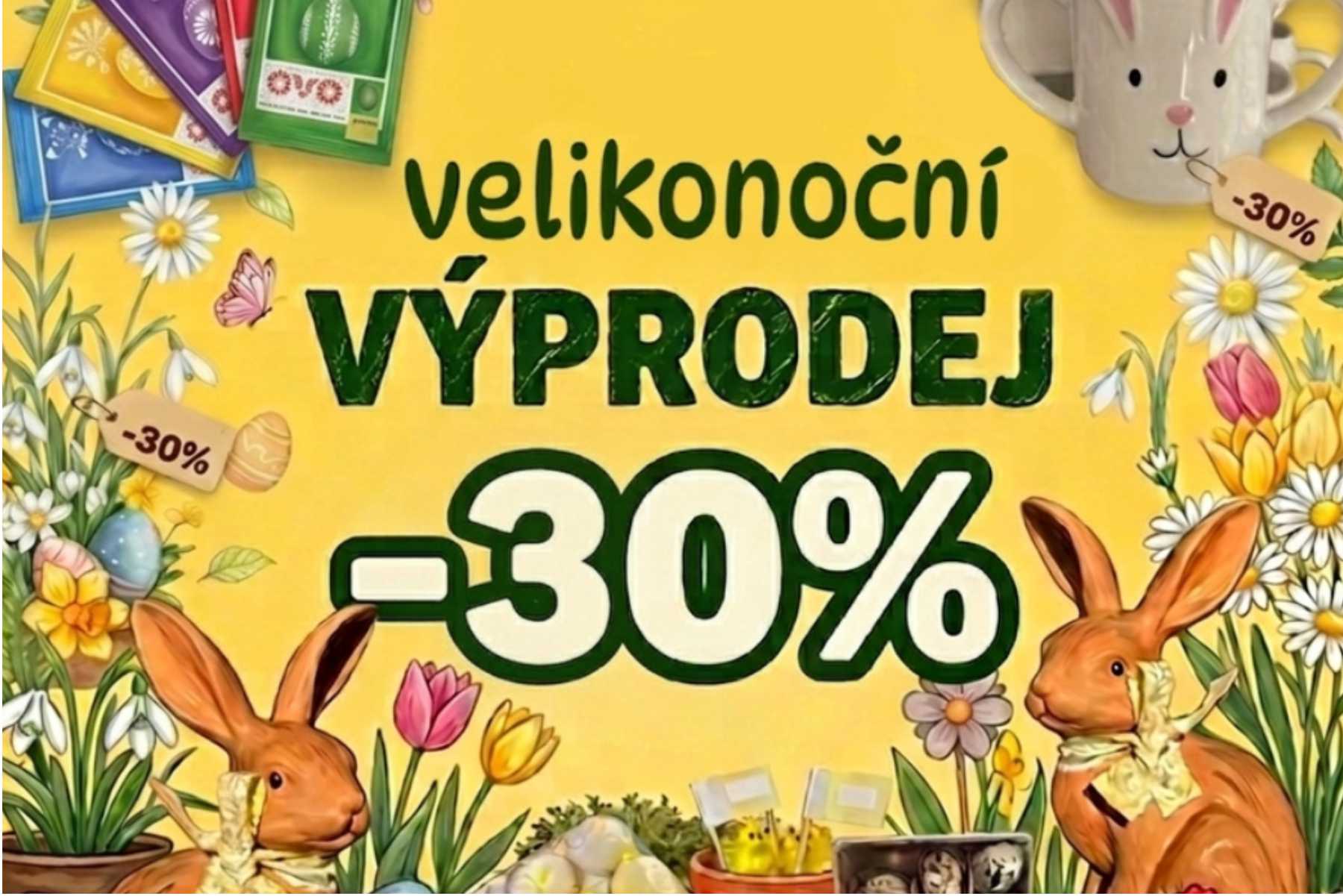 VÝPRODEJ -30 % VELIKONOČNÍ DEKORACE