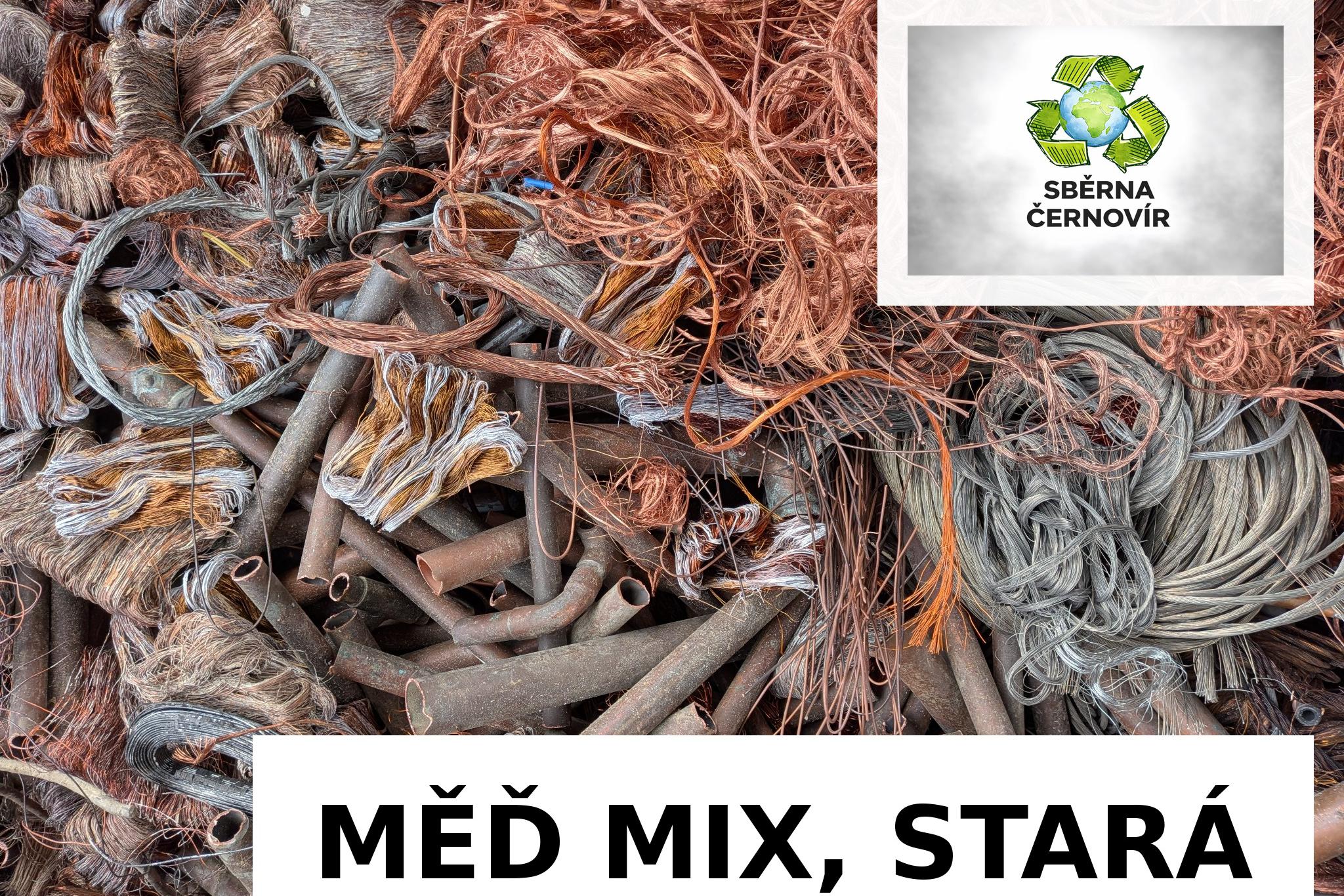 Měď stará, mix, plech,opal,  nad 5 kg  225  Kč