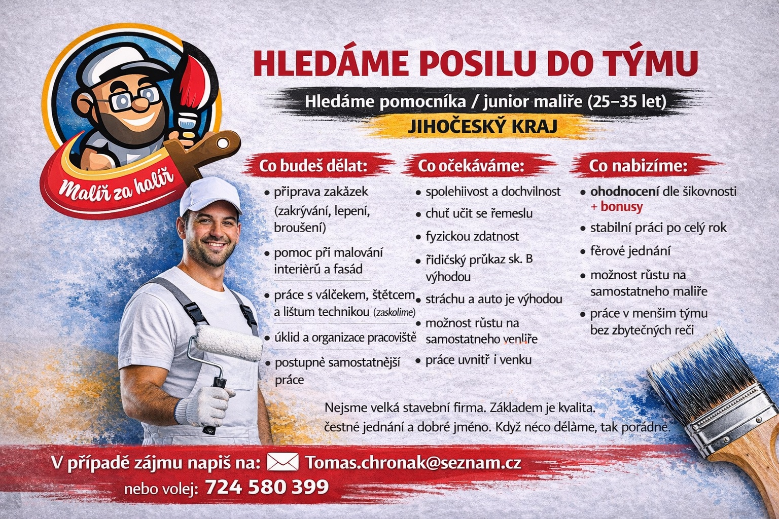 Hledáme posilu do týmu