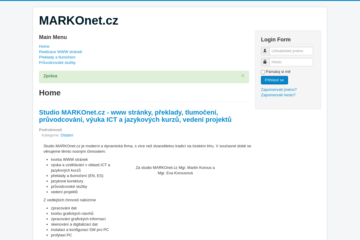 MARKOnet - Mgr. Martin Korous