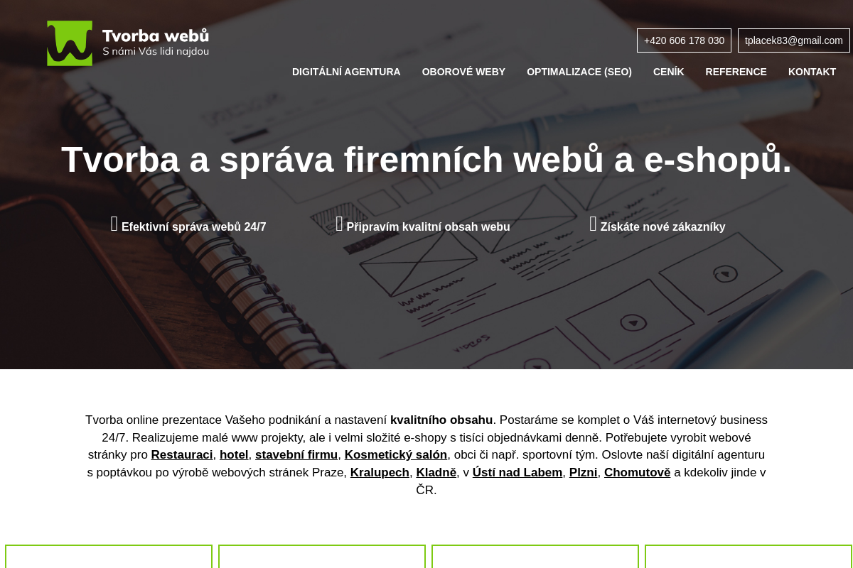 Tvorba webů a e-shopů, SEO marketing - Tomáš Plaček