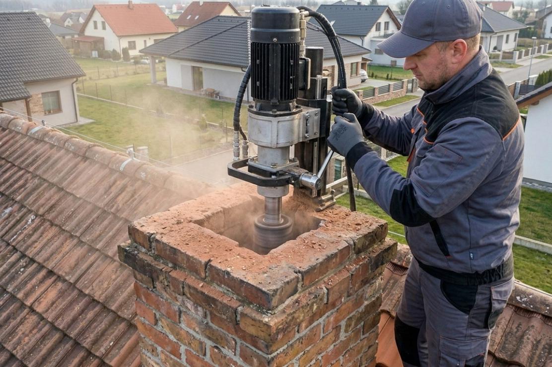 Frézování a vložkování komínů