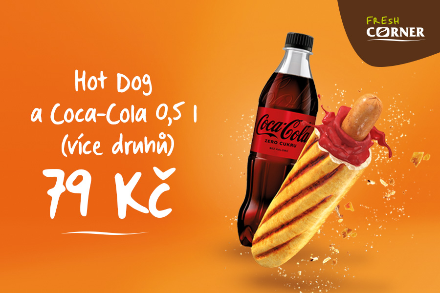 Hot Dog a Coca-Cola nápoj