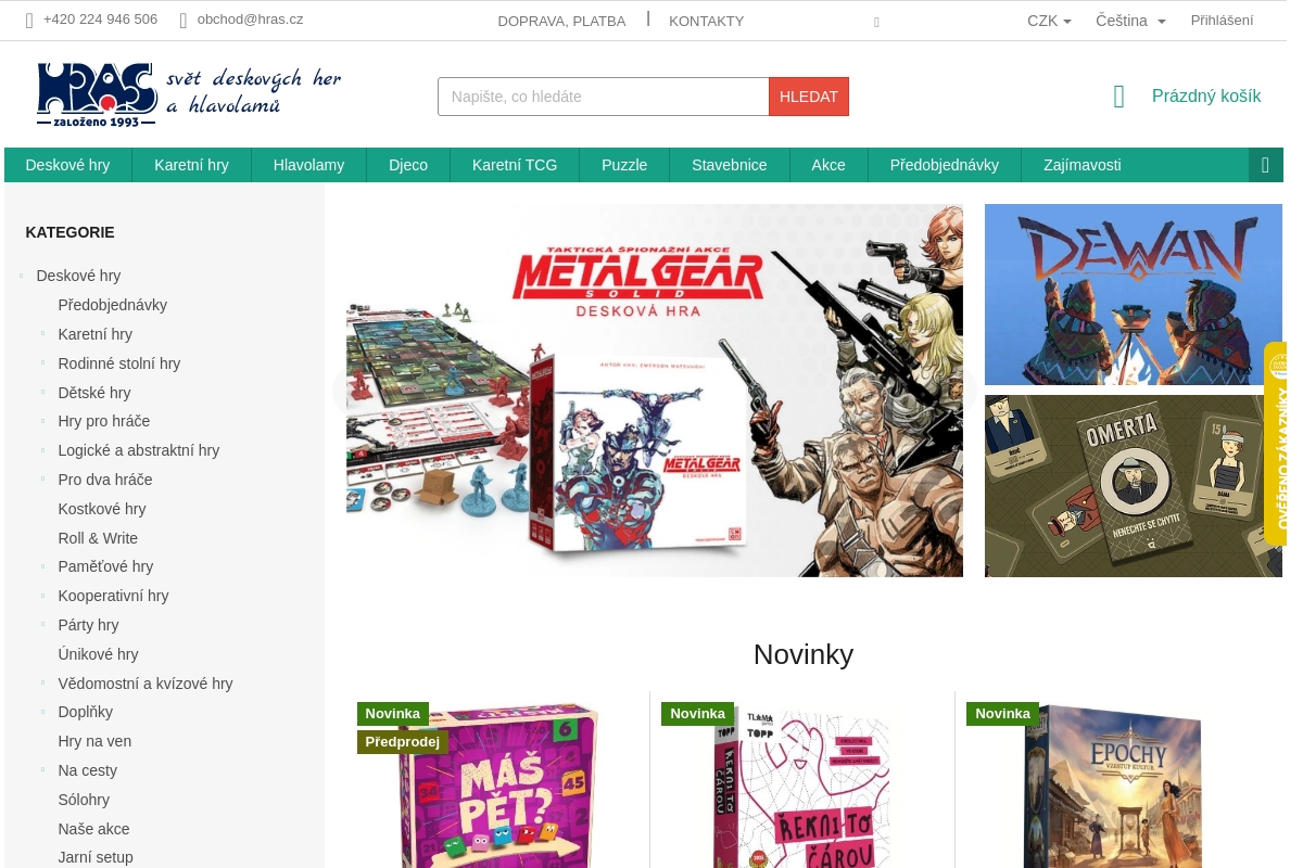 HRAS - svět deskových her a hlavolamů