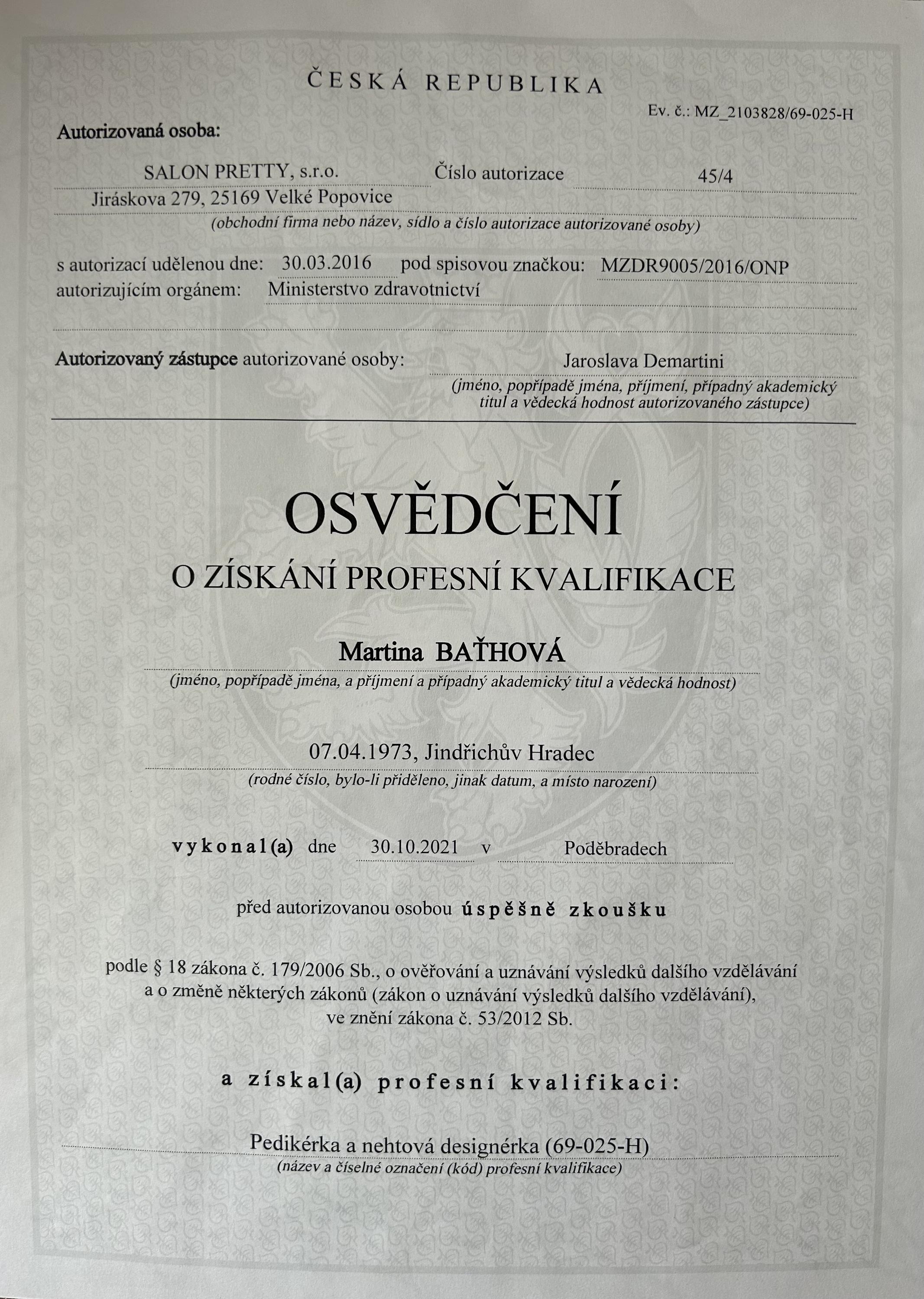 Pedikúra Martina foto 3