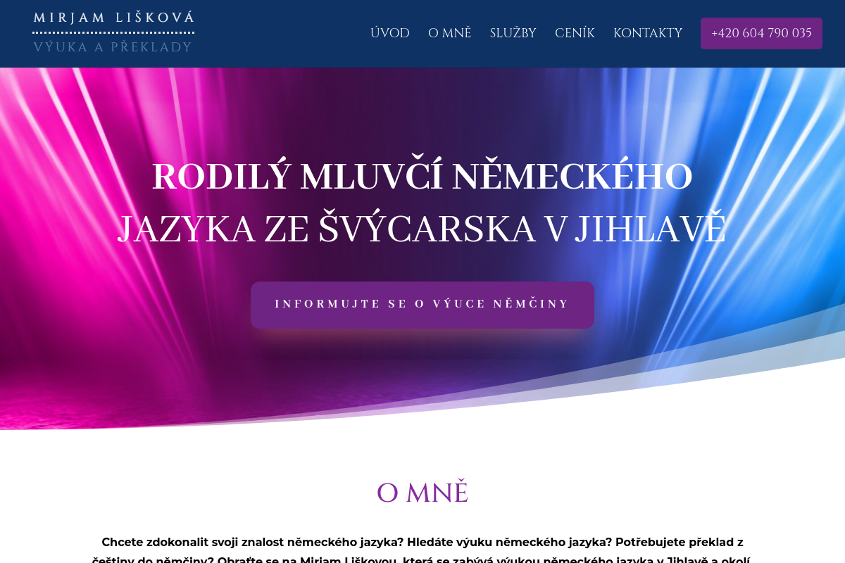 Rodilý mluvčí NJ Mirjam Lišková