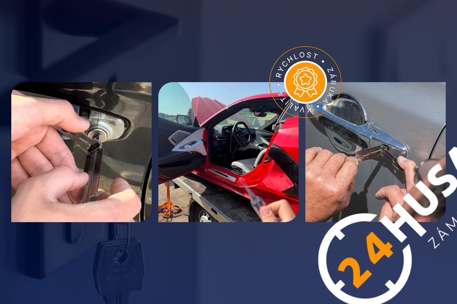 Otevření auta s klíčky uvnitř