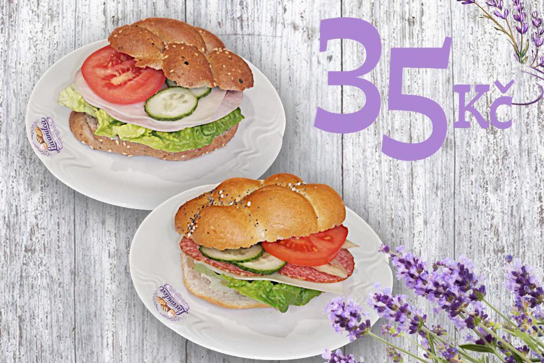 Obložená houska šunková/salámová